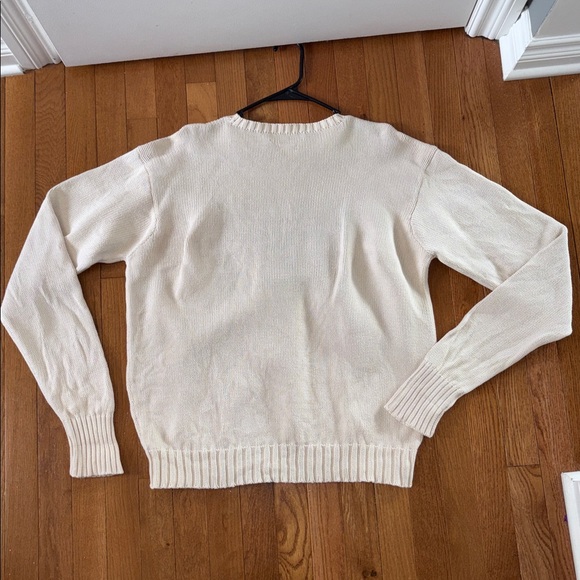 Polo Ralph Lauren American Flag Knit Sweater Cotton Preppy Vintage Style Large - Picture 8 of 9